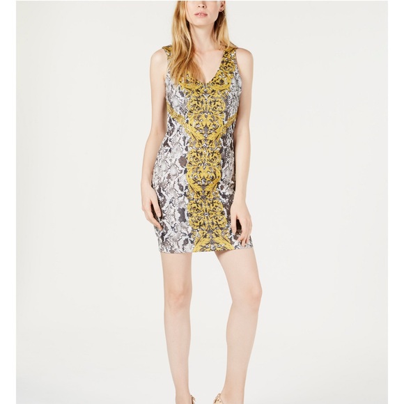 Guess Rae Python snake -Print Body-con mini Dress - Picture 3 of 5